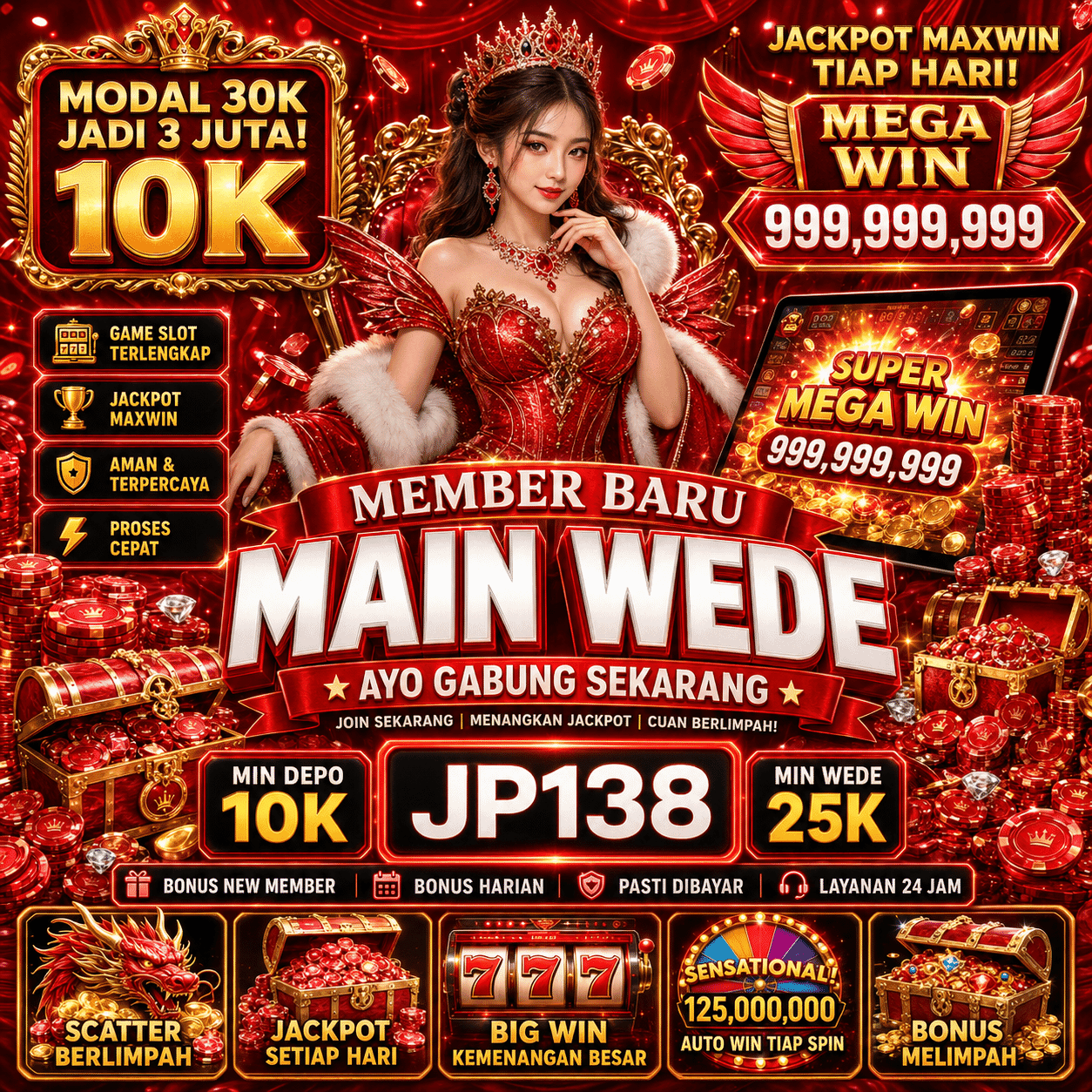 JP138 Slot Online Terbaik dengan Tampilan Responsif dan Bonus Menguntungkan